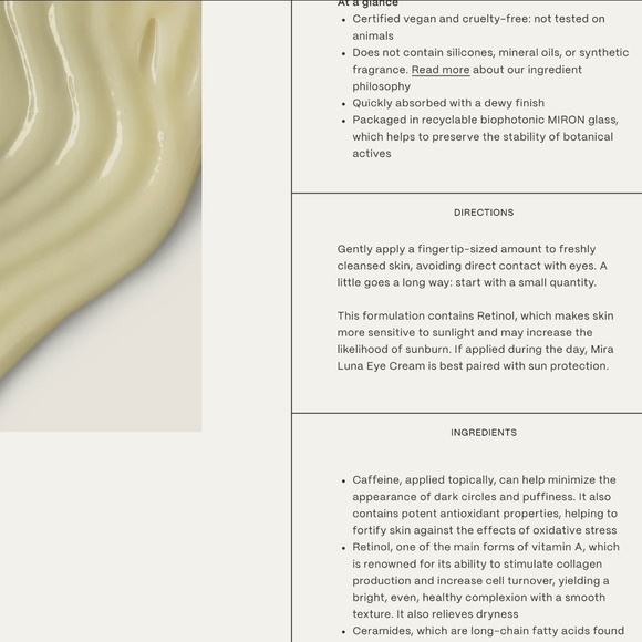 TWENTYNINE PALMS Mira Luna Retinol Eye Cream - Picture 4 of 5